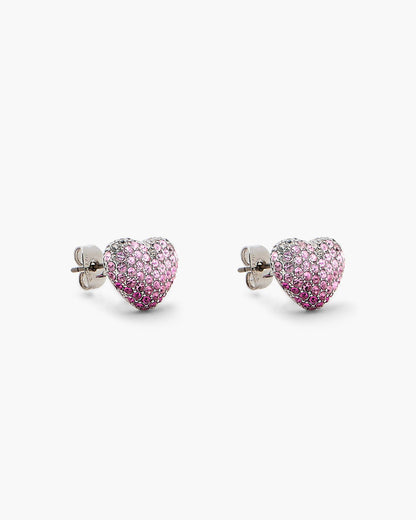 Marc Jacobs Marc Jacobs The Heart Balloon Pave Earrings Silver/Rose Silver/rose