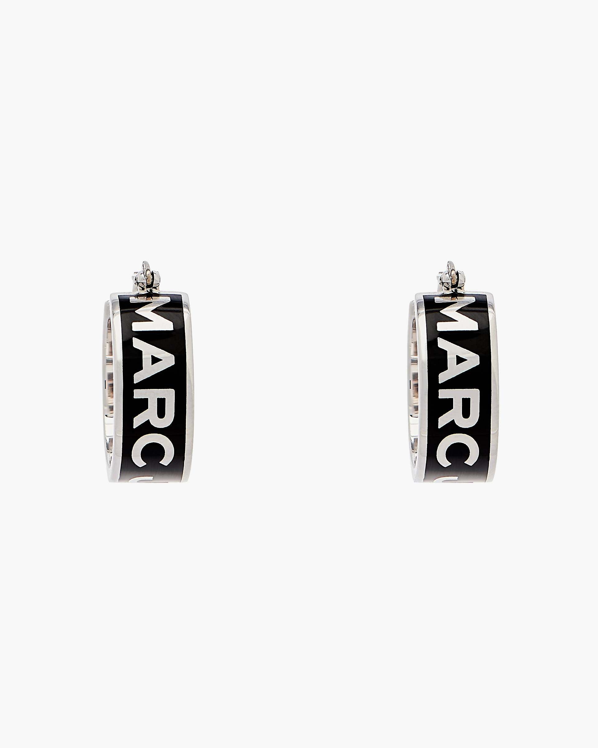 Marc Jacobs Marc Jacobs The Marc Jacobs Hoop Earrings Silver/Black Silver/black