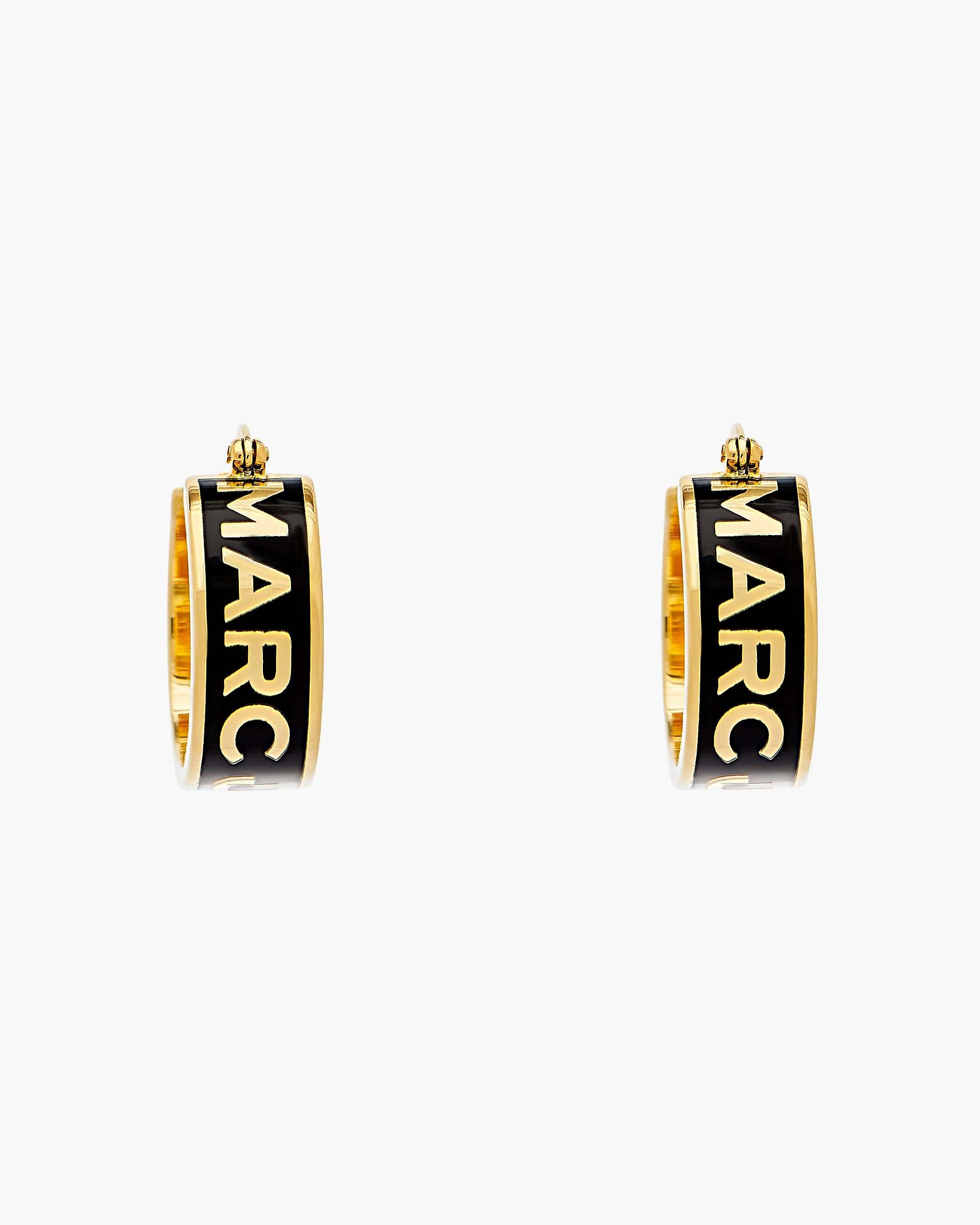 Marc Jacobs Marc Jacobs The Marc Jacobs Hoop Earrings Gold/Black Gold/black