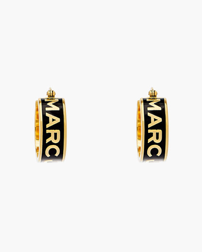 Marc Jacobs Marc Jacobs The Marc Jacobs Hoop Earrings Gold/Black Gold/black