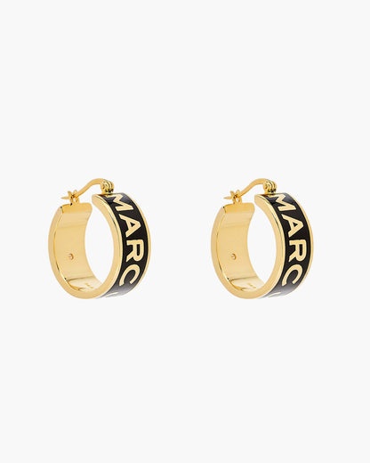 Marc Jacobs Marc Jacobs The Marc Jacobs Hoop Earrings Gold/Black Gold/black