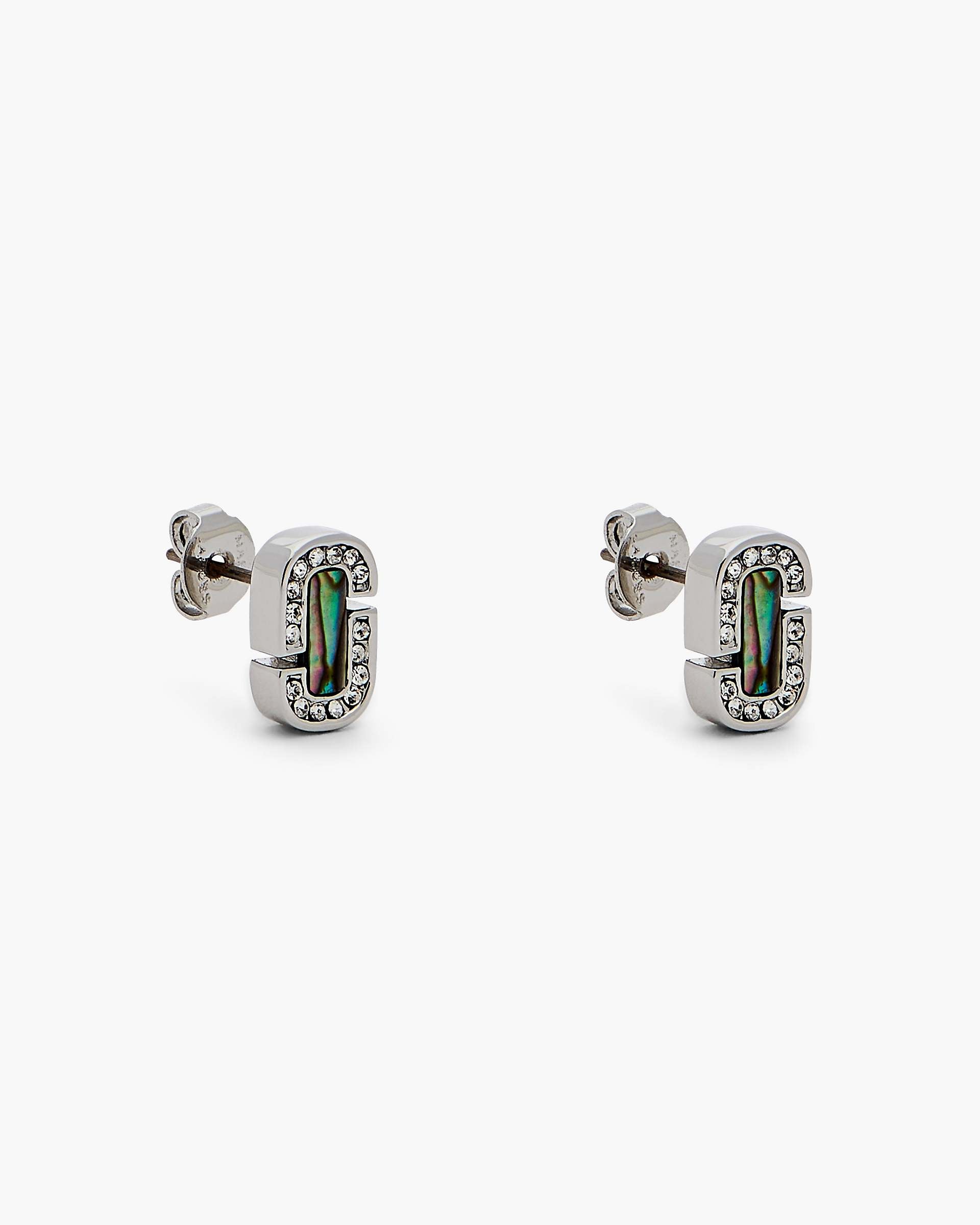 Marc Jacobs Marc Jacobs The J Marc Luxe Abalone Earrings Silver/Crystal Silver/crystal