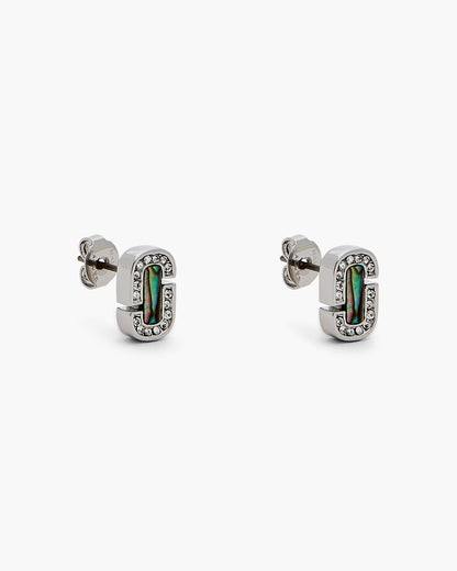 Marc Jacobs Marc Jacobs The J Marc Luxe Abalone Earrings Silver/Crystal Silver/crystal