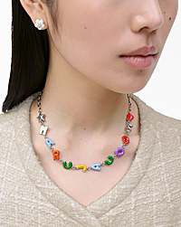 Marc Jacobs The Marc Jacobs Color Balloon Necklace Silver Multi