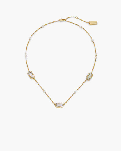 Marc Jacobs Marc Jacobs The J Marc Luxe Station Necklace Gold/Crystal Gold/crystal