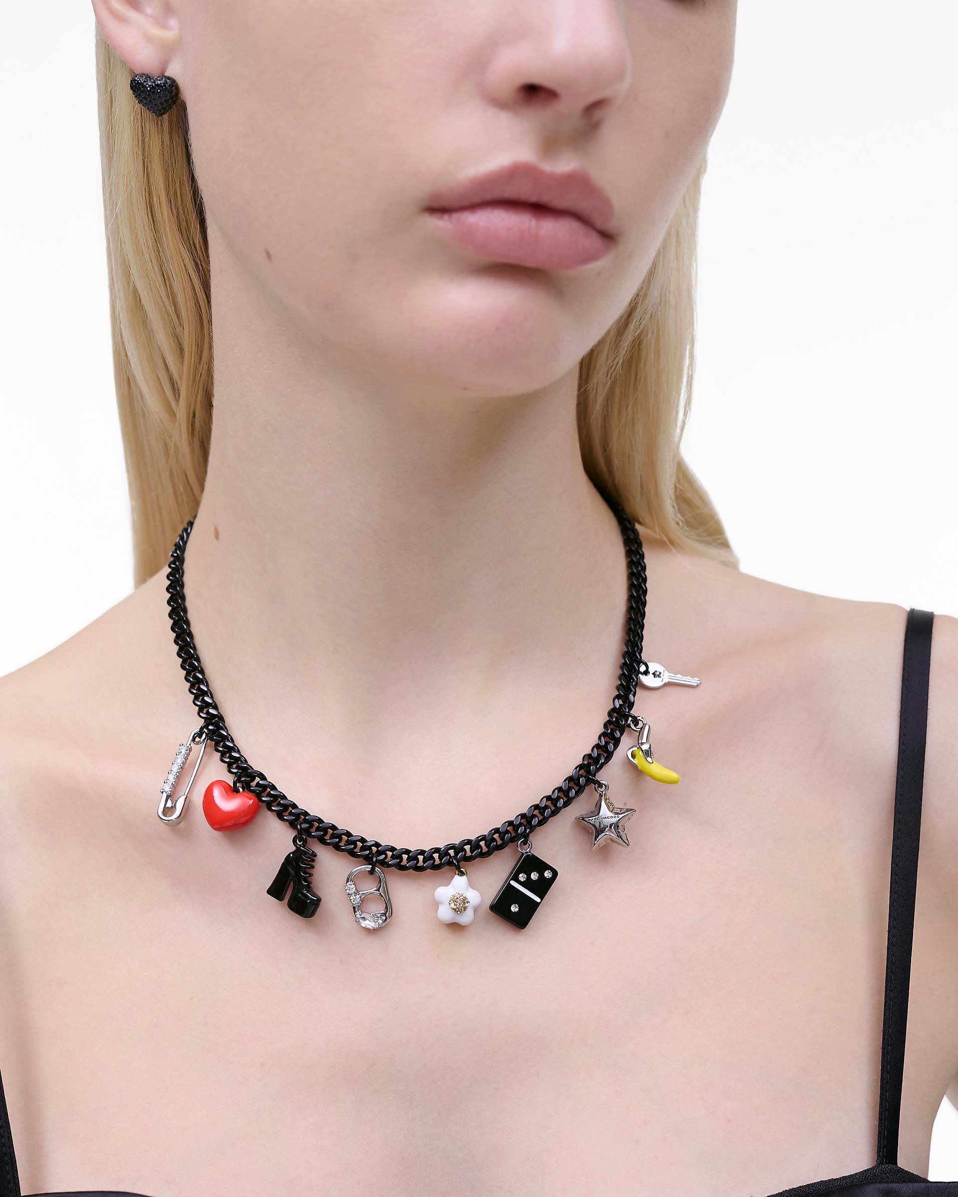 Marc Jacobs Marc Jacobs The Collector Charm Necklace Black Multi Black Multi