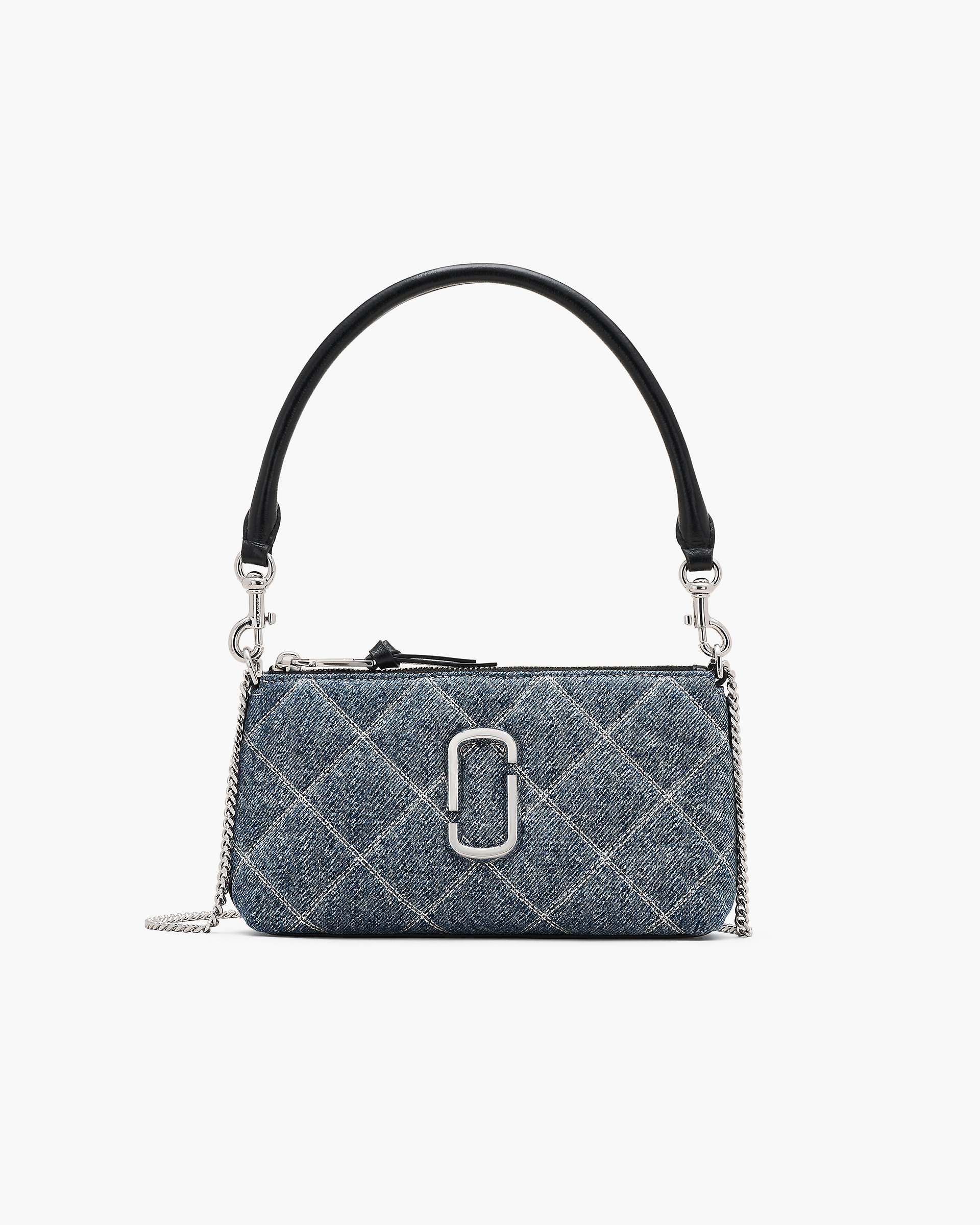 Marc Jacobs Marc Jacobs The Quilted Denim Snapshot Convertible Shoulder Bag Light Wash Indigo Light Wash Indigo