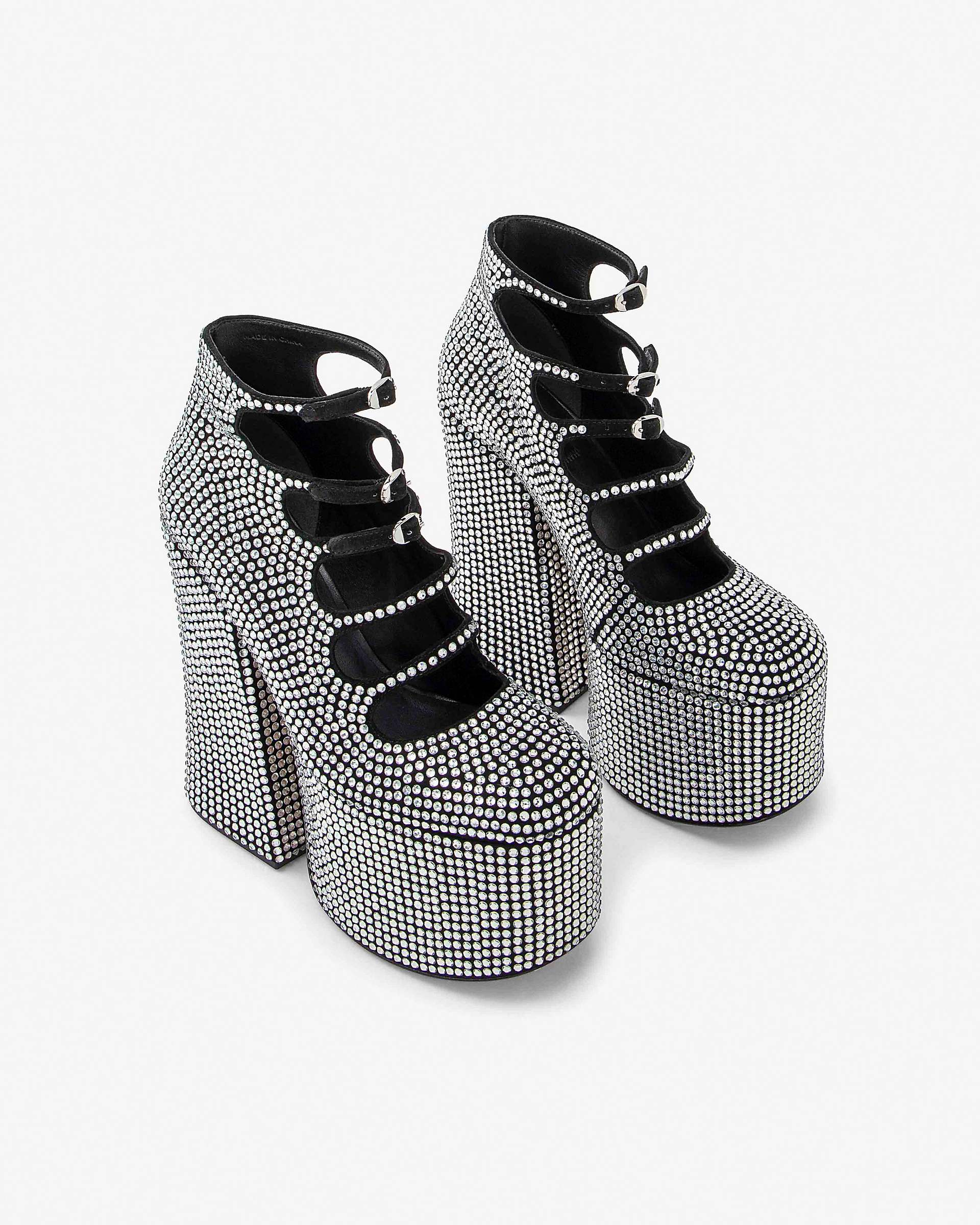 Marc Jacobs Marc Jacobs The Rhinestone Kiki Ankle Boot Black/Crystal Black/crystal