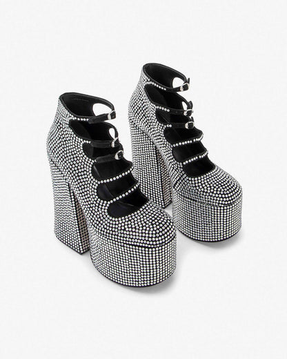 Marc Jacobs Marc Jacobs The Rhinestone Kiki Ankle Boot Black/Crystal Black/crystal