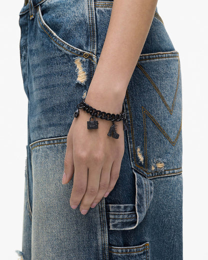 Marc Jacobs Marc Jacobs The Pave Mini Icon Charm Bracelet Black/Black Crystal Black/black Crystal