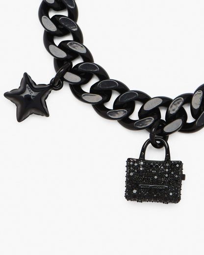 Marc Jacobs Marc Jacobs The Pave Mini Icon Charm Bracelet Black/Black Crystal Black/black Crystal