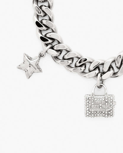 Marc Jacobs Marc Jacobs The Pave Mini Icon Charm Bracelet Silver/Crystal Silver/crystal