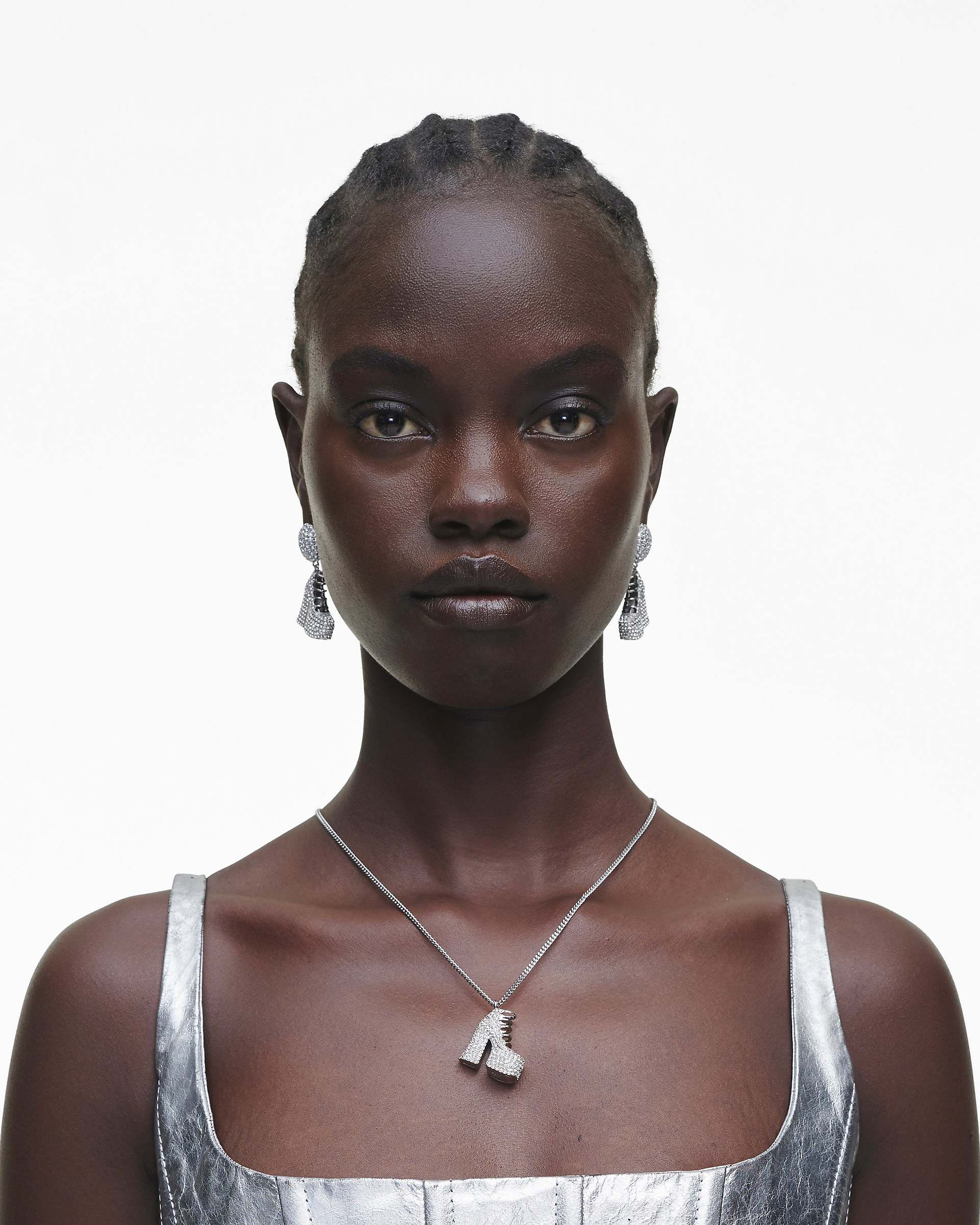 Marc Jacobs Marc Jacobs The Pave Kiki Boot Necklace Silver/Crystal Silver/crystal