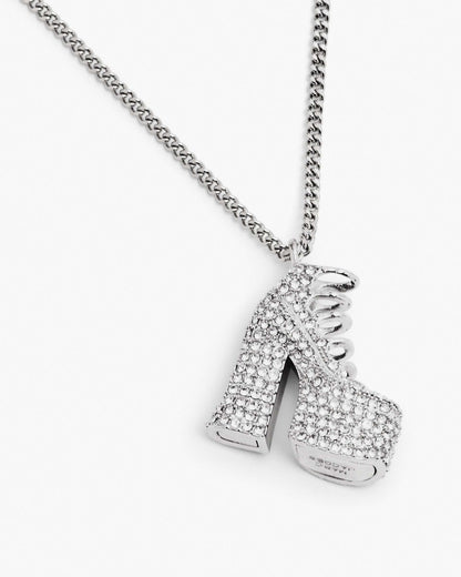 Marc Jacobs Marc Jacobs The Pave Kiki Boot Necklace Silver/Crystal Silver/crystal