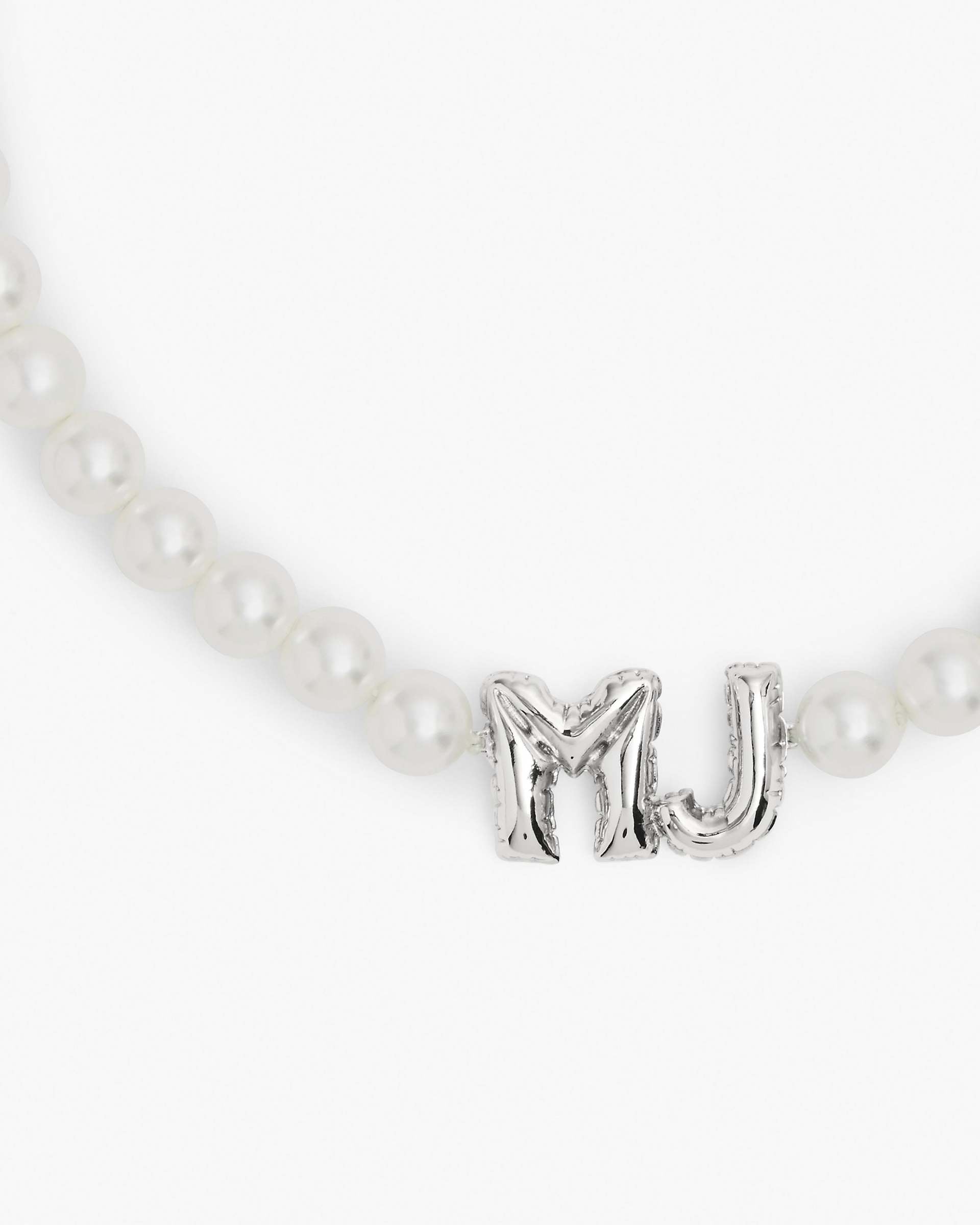 Marc Jacobs Marc Jacobs The Marc Jacobs Balloon Pearl Necklace White/Silver White/silver