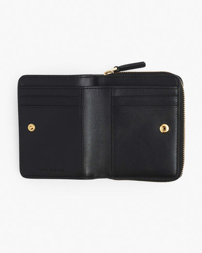 Marc Jacobs Marc Jacobs The Leather Mini Compact Wallet Black Black