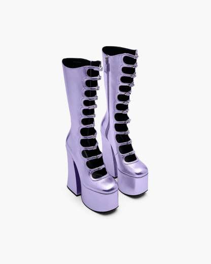 Marc Jacobs Marc Jacobs The Metallic Kiki Knee High Boot Lilac Lilac