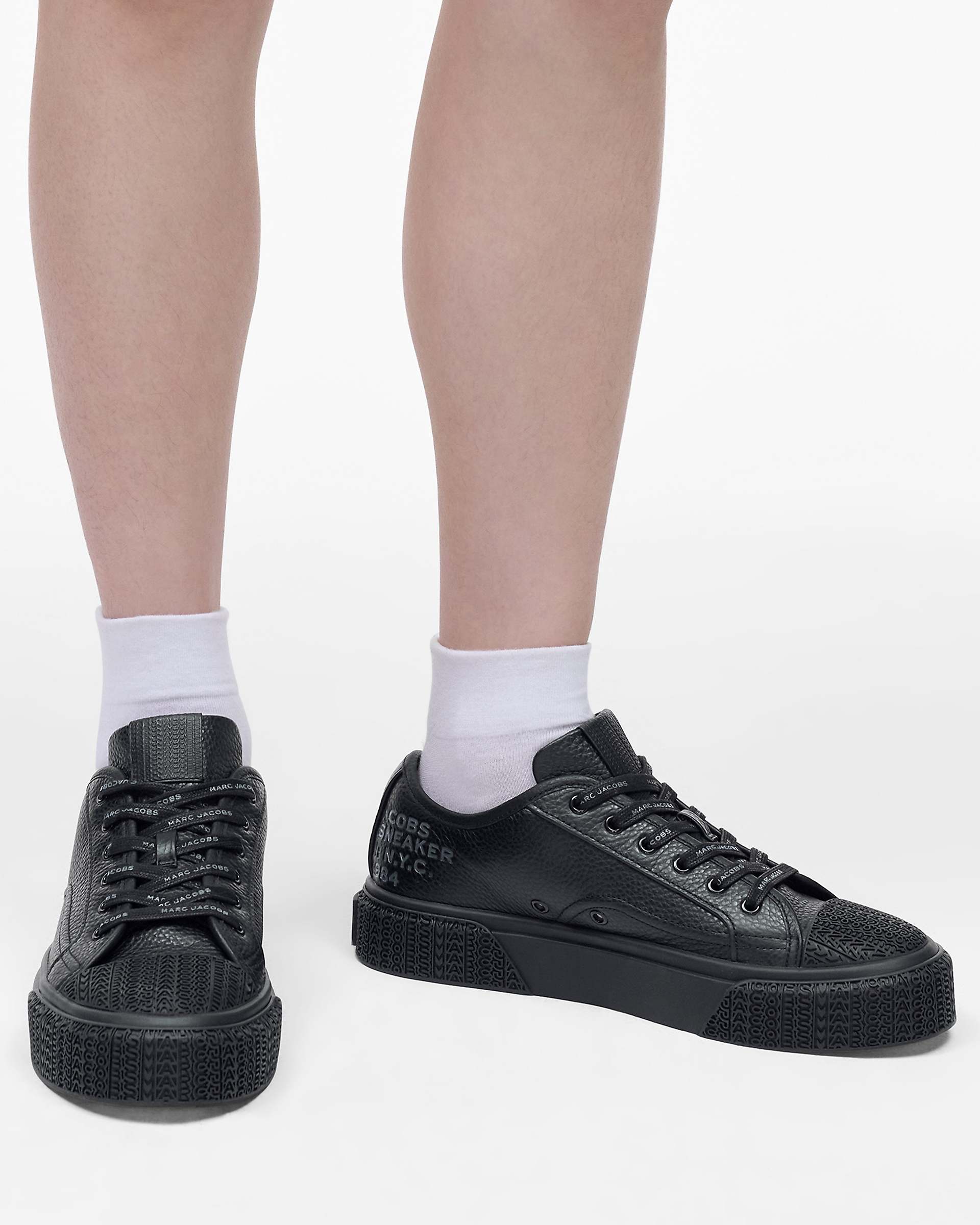 Marc Jacobs Marc Jacobs The Leather Sneaker Black Black