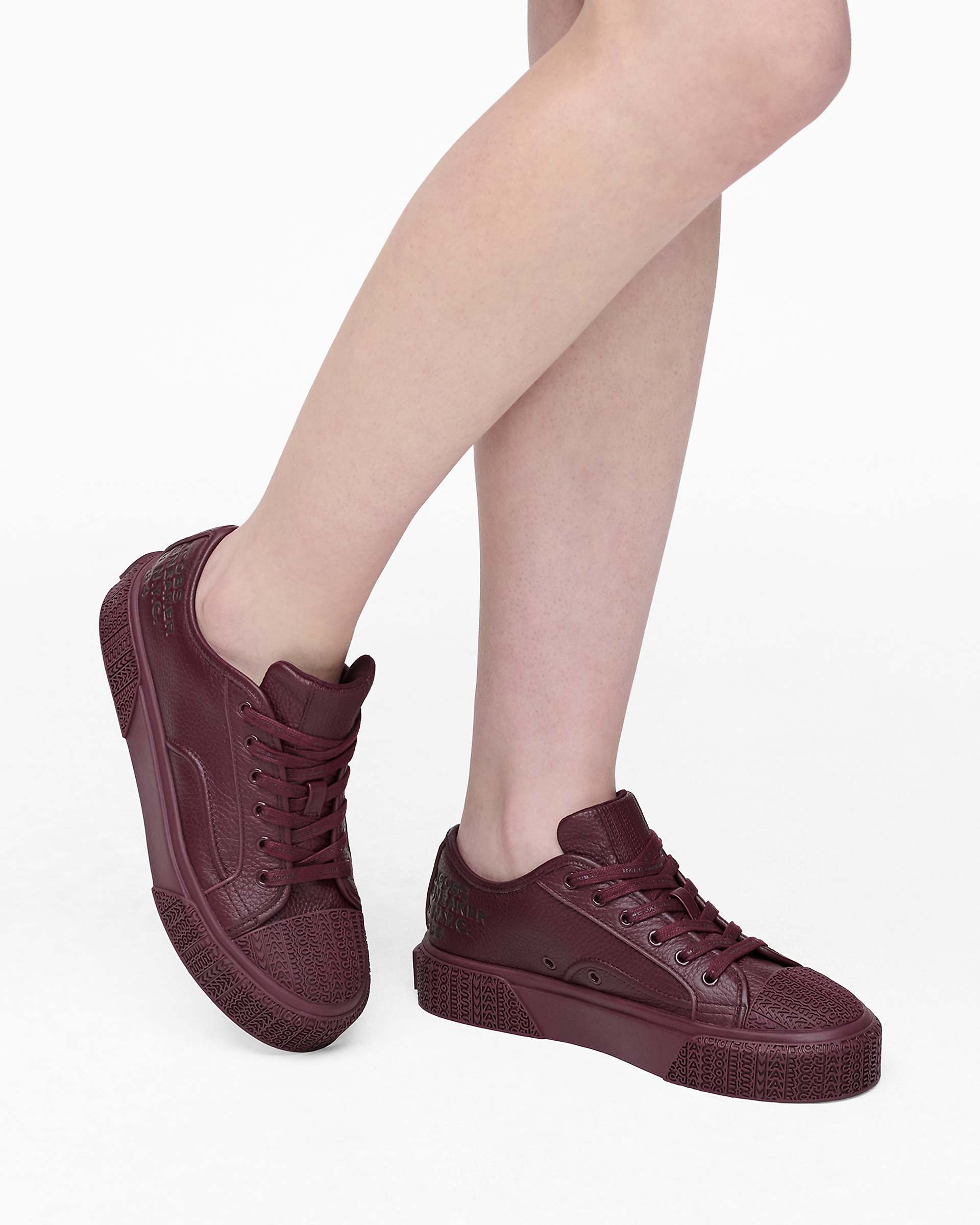 Marc Jacobs Marc Jacobs The Leather Sneaker Dark Plum Dark Plum
