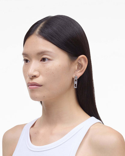 Marc Jacobs Marc Jacobs J Marc Zipper Earrings Silver Silver