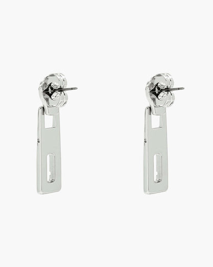Marc Jacobs Marc Jacobs J Marc Zipper Earrings Silver Silver