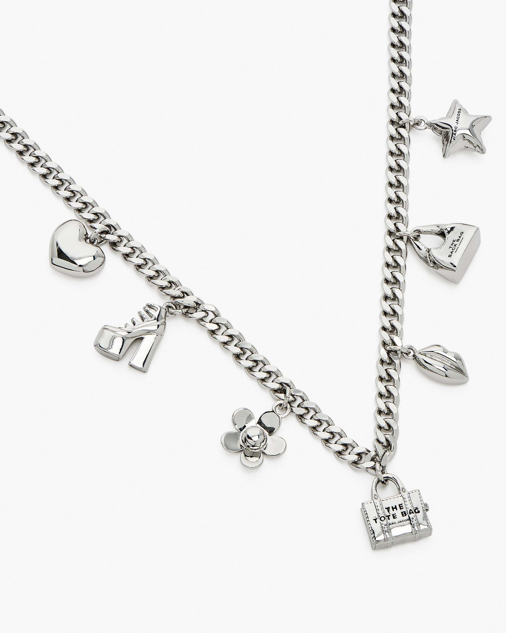 Marc Jacobs Marc Jacobs The Mini Icon Charm Necklace Light Antique Silver Light Antique Silver