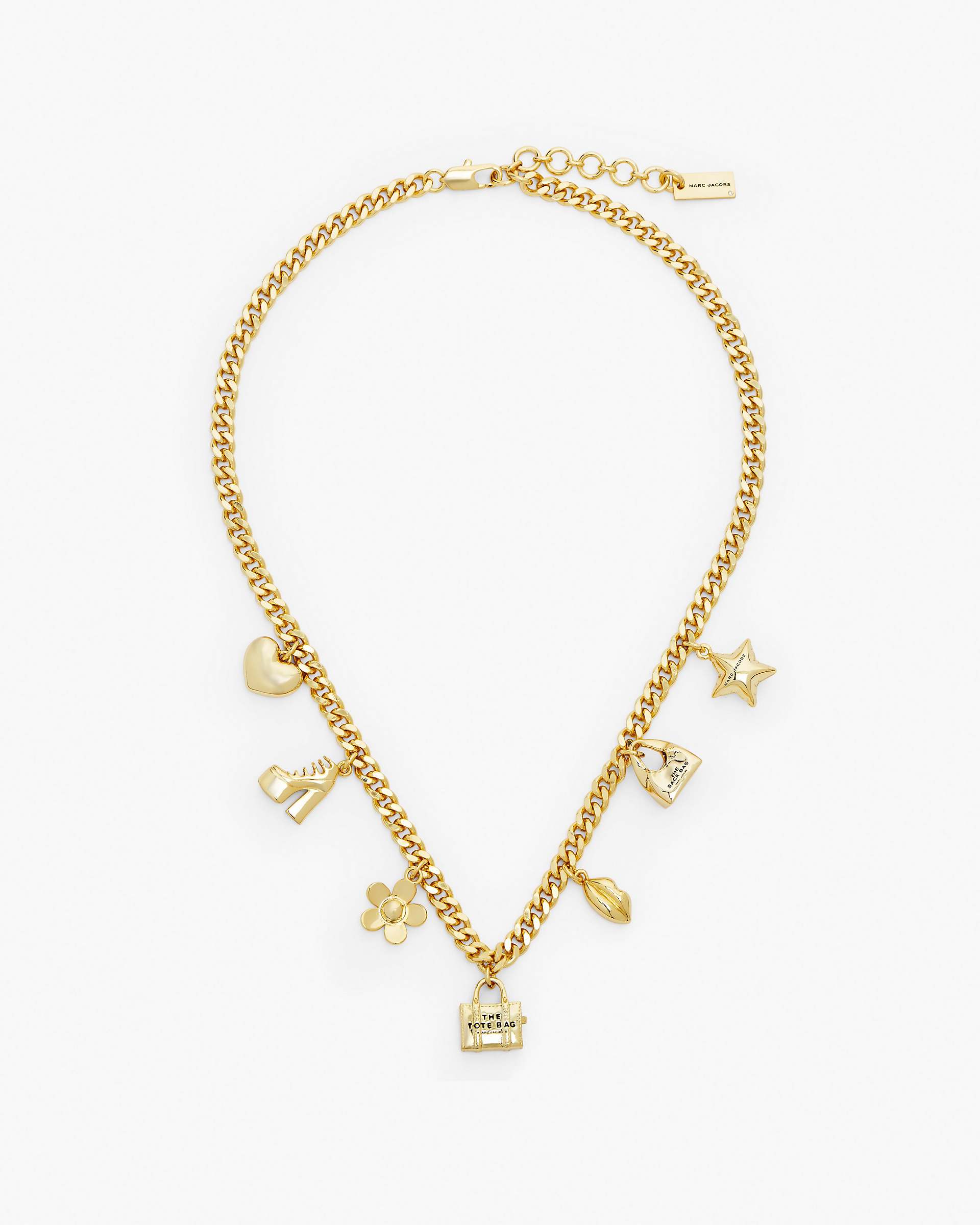 Marc Jacobs Marc Jacobs The Mini Icon Charm Necklace Light Antique Gold Light Antique Gold