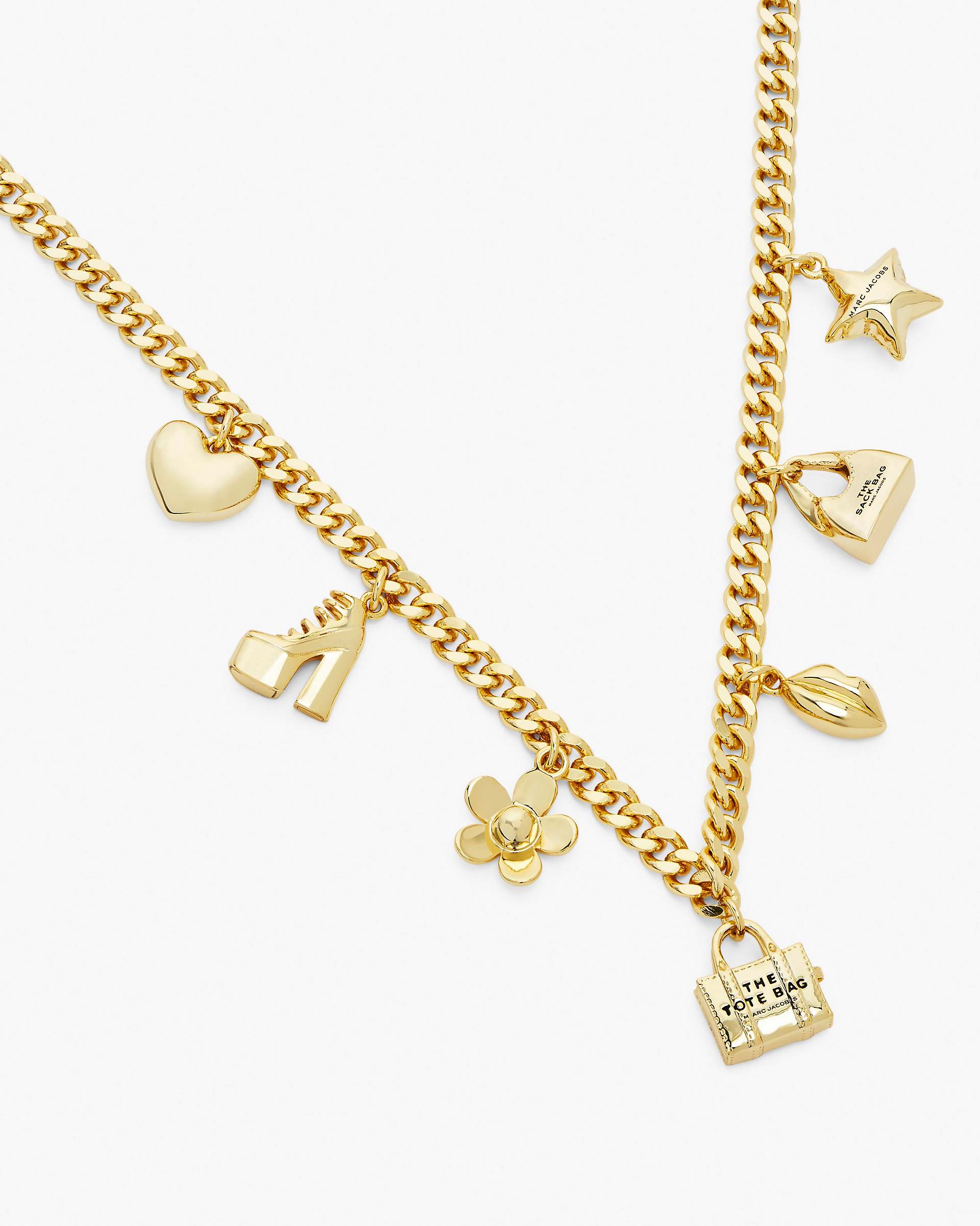Marc Jacobs Marc Jacobs The Mini Icon Charm Necklace Light Antique Gold Light Antique Gold