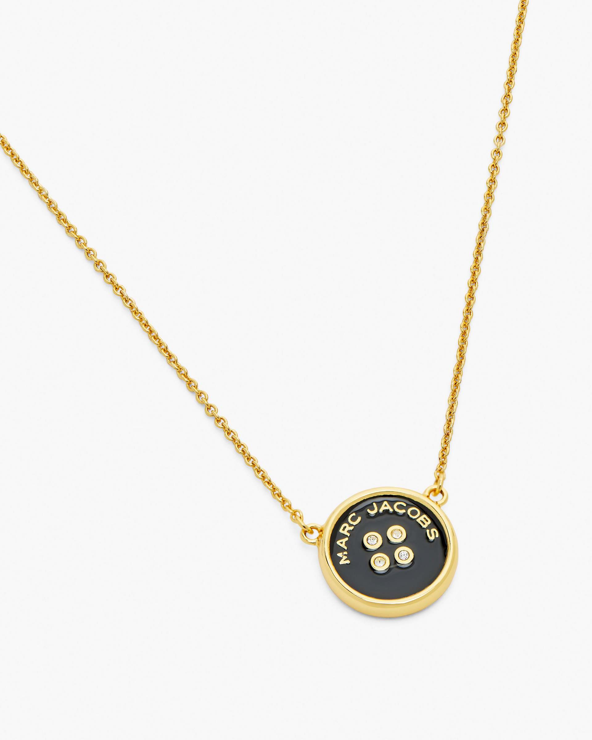Marc Jacobs Marc Jacobs The Button Pendant Necklace Gold/Black Gold/black