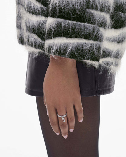 Marc Jacobs Marc Jacobs J Marc Zipper Ring Silver Silver