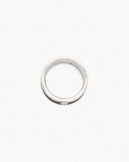 Marc Jacobs Marc Jacobs The Marc Jacobs Enamel Ring Silver/Black Silver/black