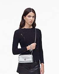 Marc Jacobs The Metallic Dual Chain Mini Bag Silver