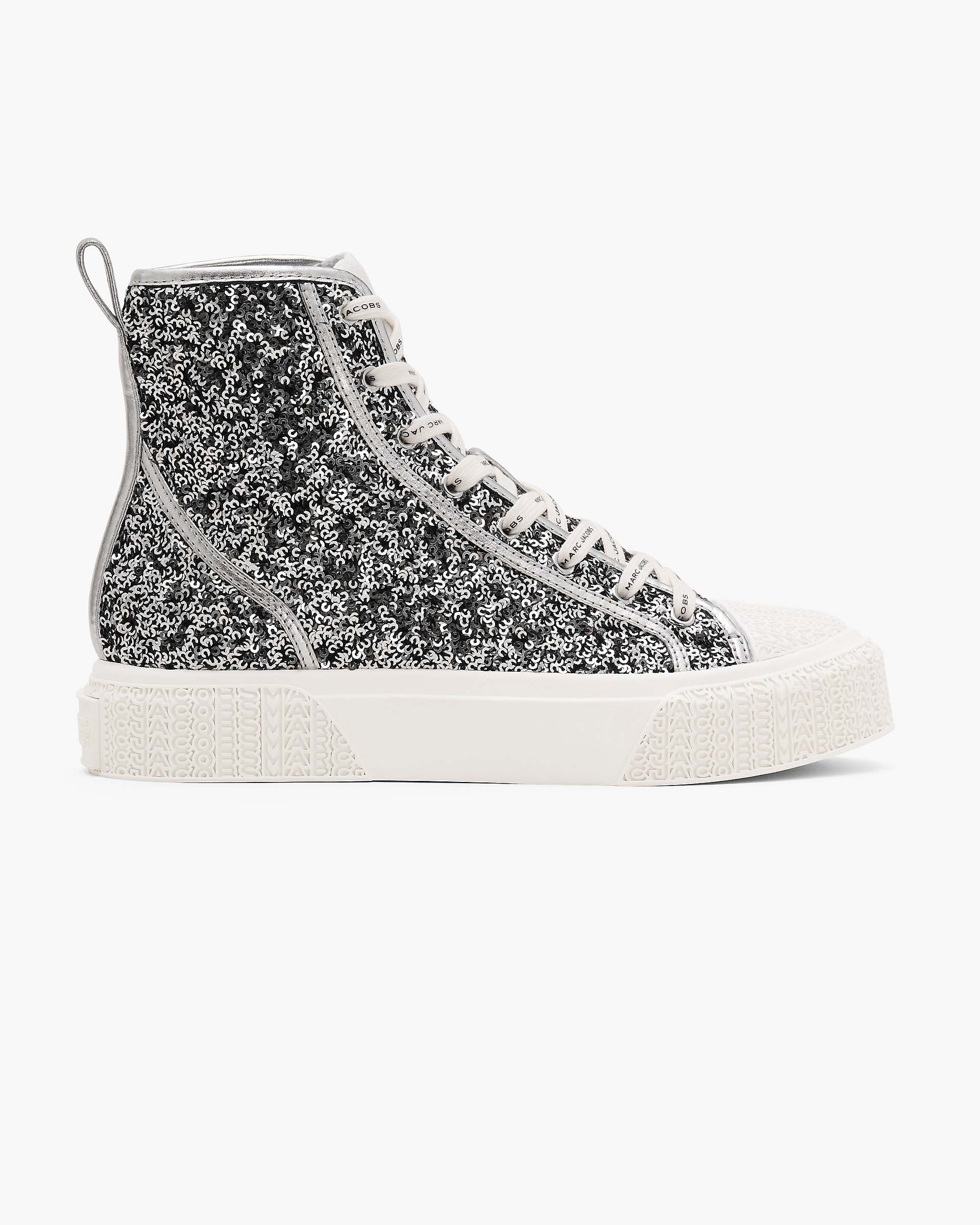 Marc Jacobs Marc Jacobs The Sequin High Top Sneaker Silver Silver