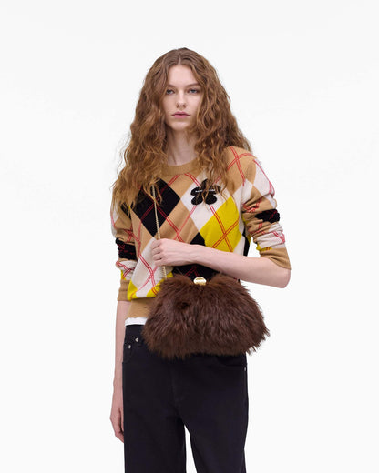 Marc Jacobs Marc Jacobs The Faux Fur Glam Small Clutch Dark Brown Dark Brown