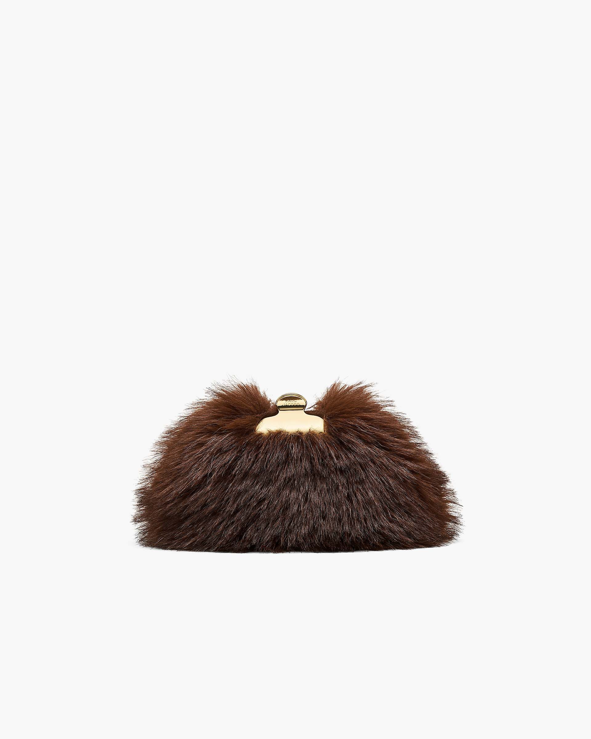 Marc Jacobs Marc Jacobs The Faux Fur Glam Small Clutch Dark Brown Dark Brown