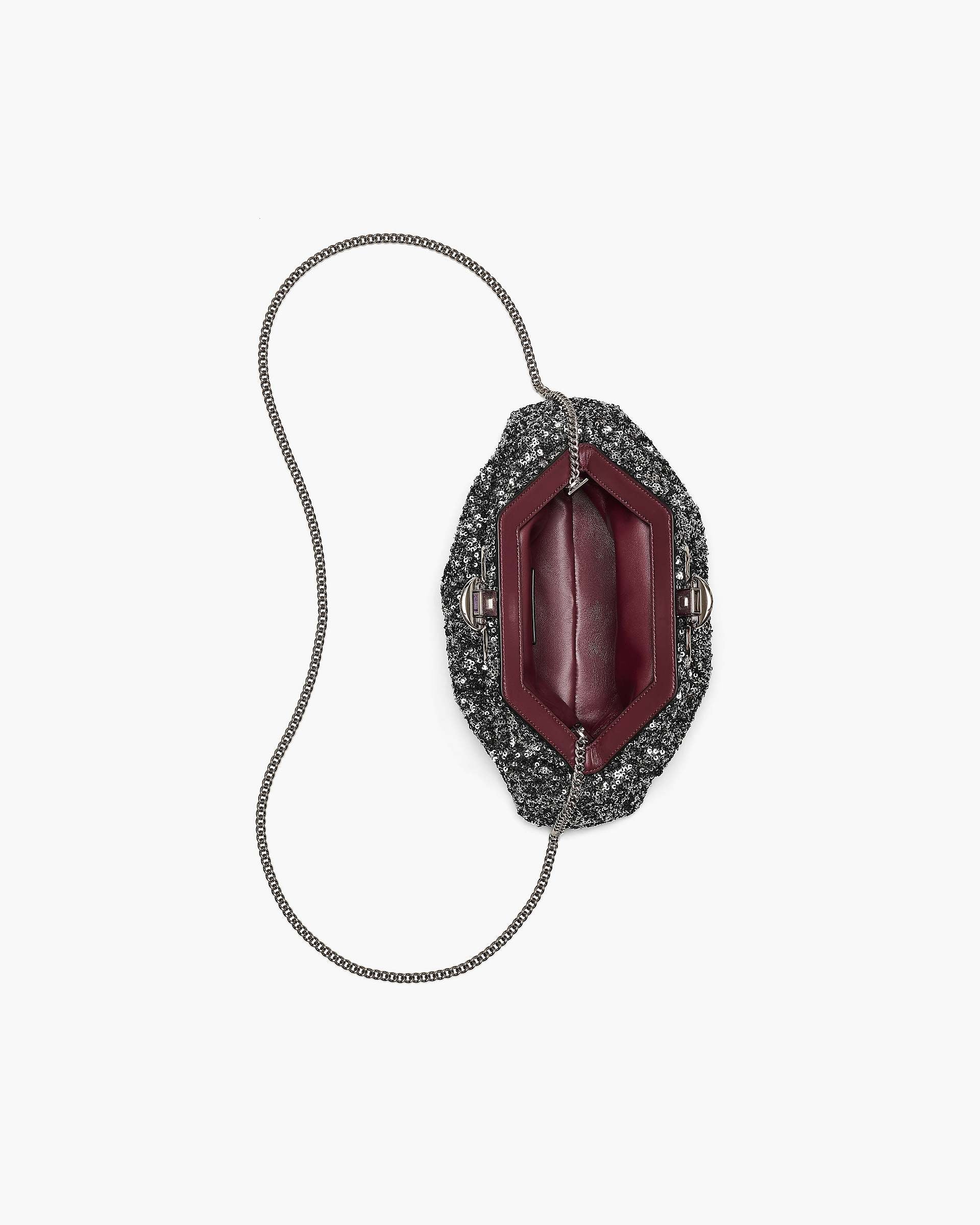 Marc Jacobs Marc Jacobs The Sequin Glam Small Clutch Silver Silver