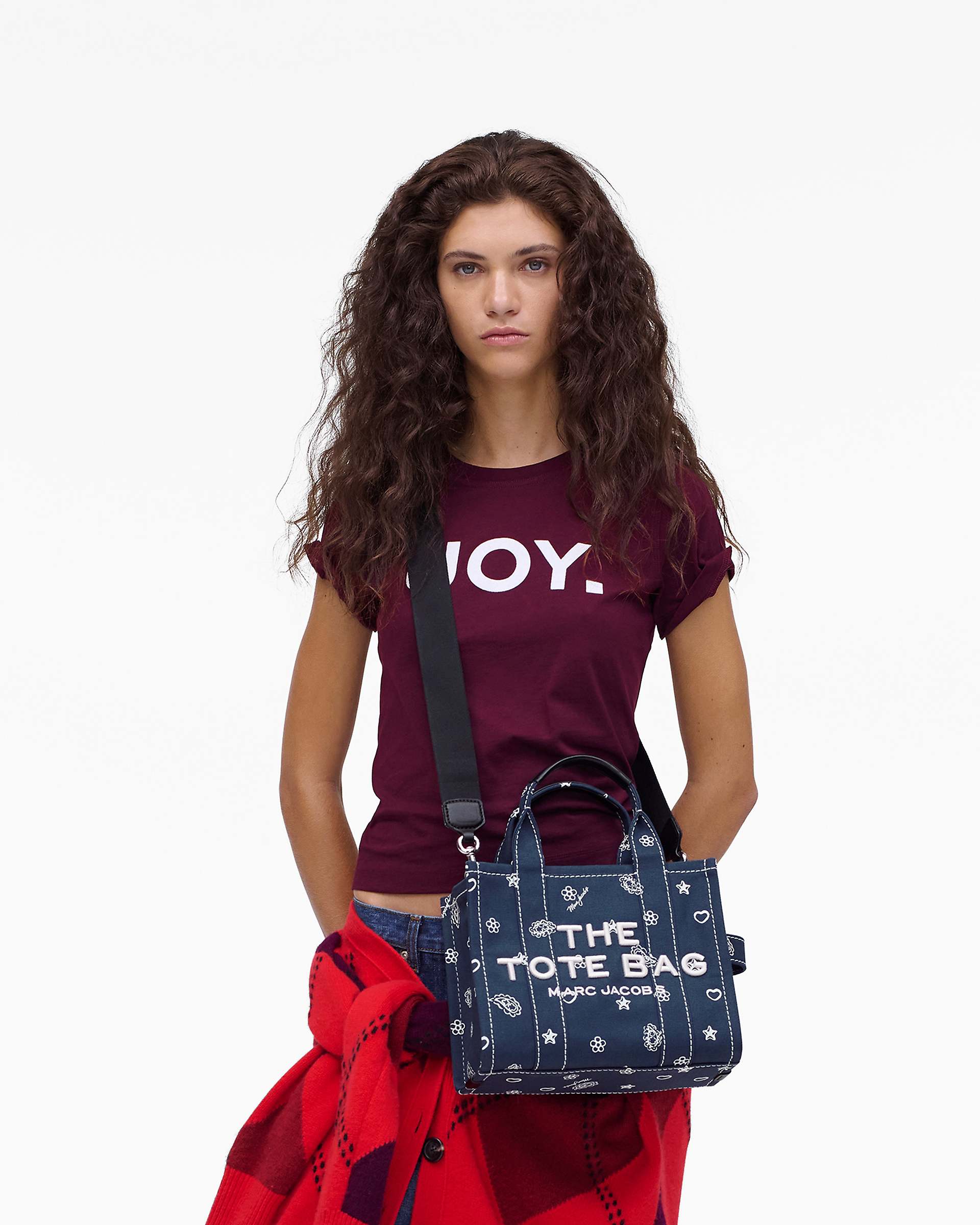 Marc Jacobs Marc Jacobs The Bandana Canvas Small Tote Bag Navy Multi Navy Multi