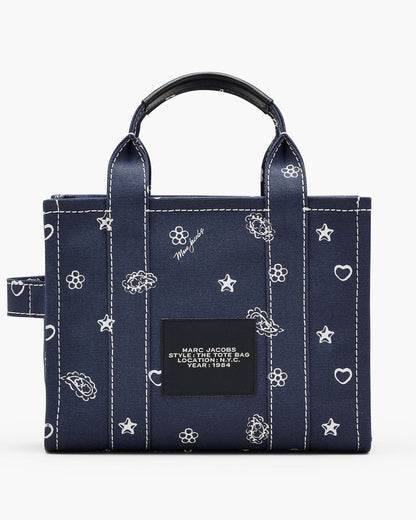 Marc Jacobs Marc Jacobs The Bandana Canvas Small Tote Bag Navy Multi Navy Multi