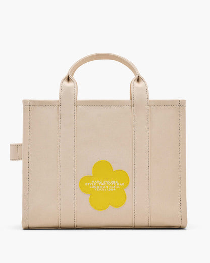 Marc Jacobs Marc Jacobs The Daisy Script Canvas Medium Tote Bag Cloud White Multi Cloud White Multi