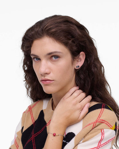 Marc Jacobs Marc Jacobs The Cherry Slider Bracelet Silver/Red Silver/red