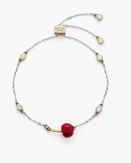 Marc Jacobs Marc Jacobs The Cherry Slider Bracelet Silver/Red Silver/red