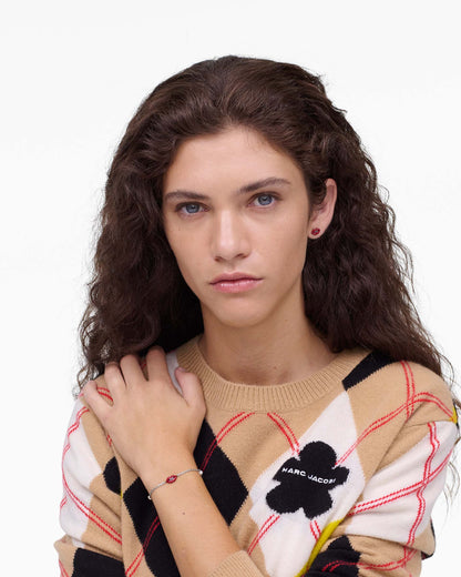 Marc Jacobs Marc Jacobs The Lips Slider Bracelet Silver/Red Silver/red