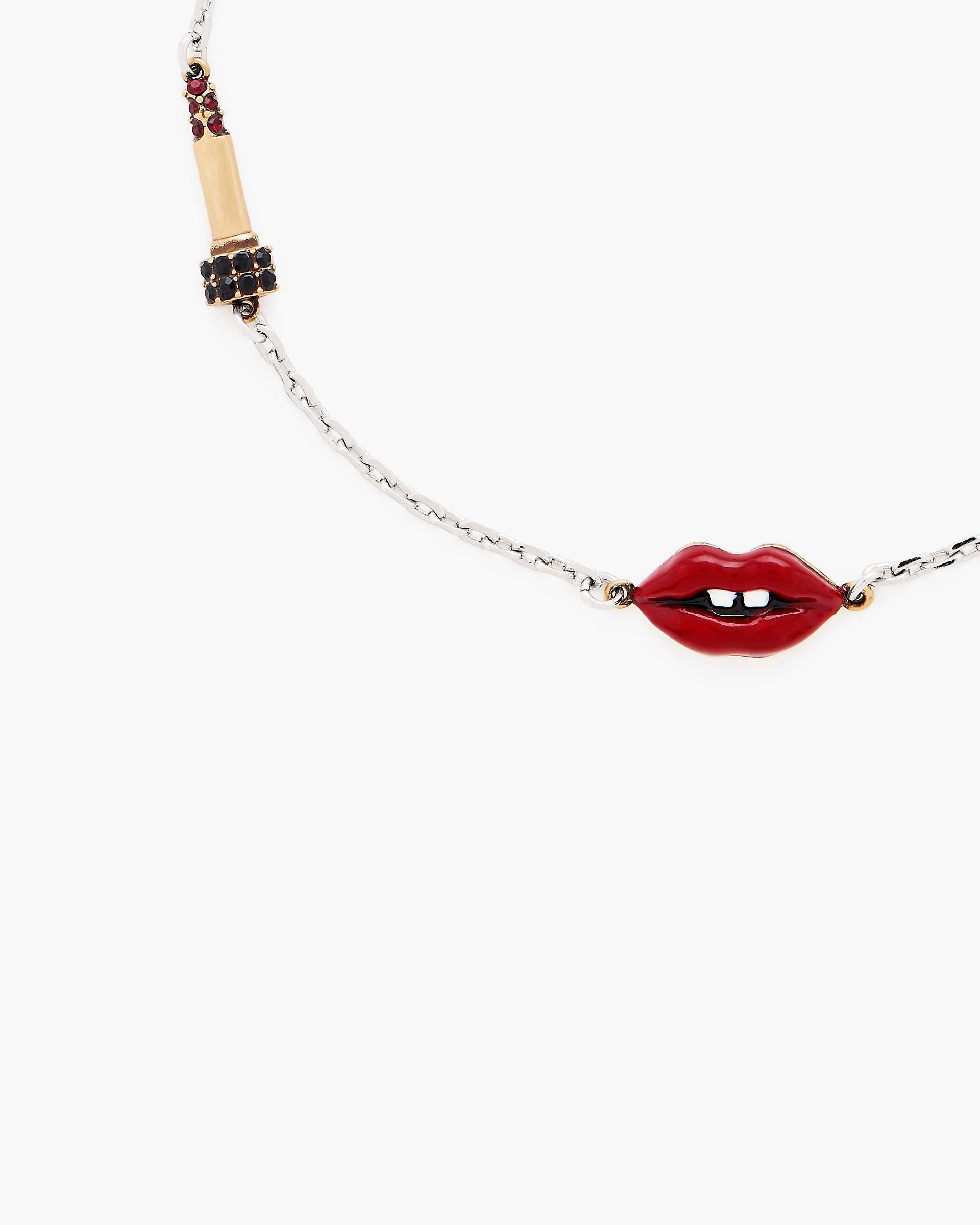 Marc Jacobs Marc Jacobs The Lips Slider Bracelet Silver/Red Silver/red