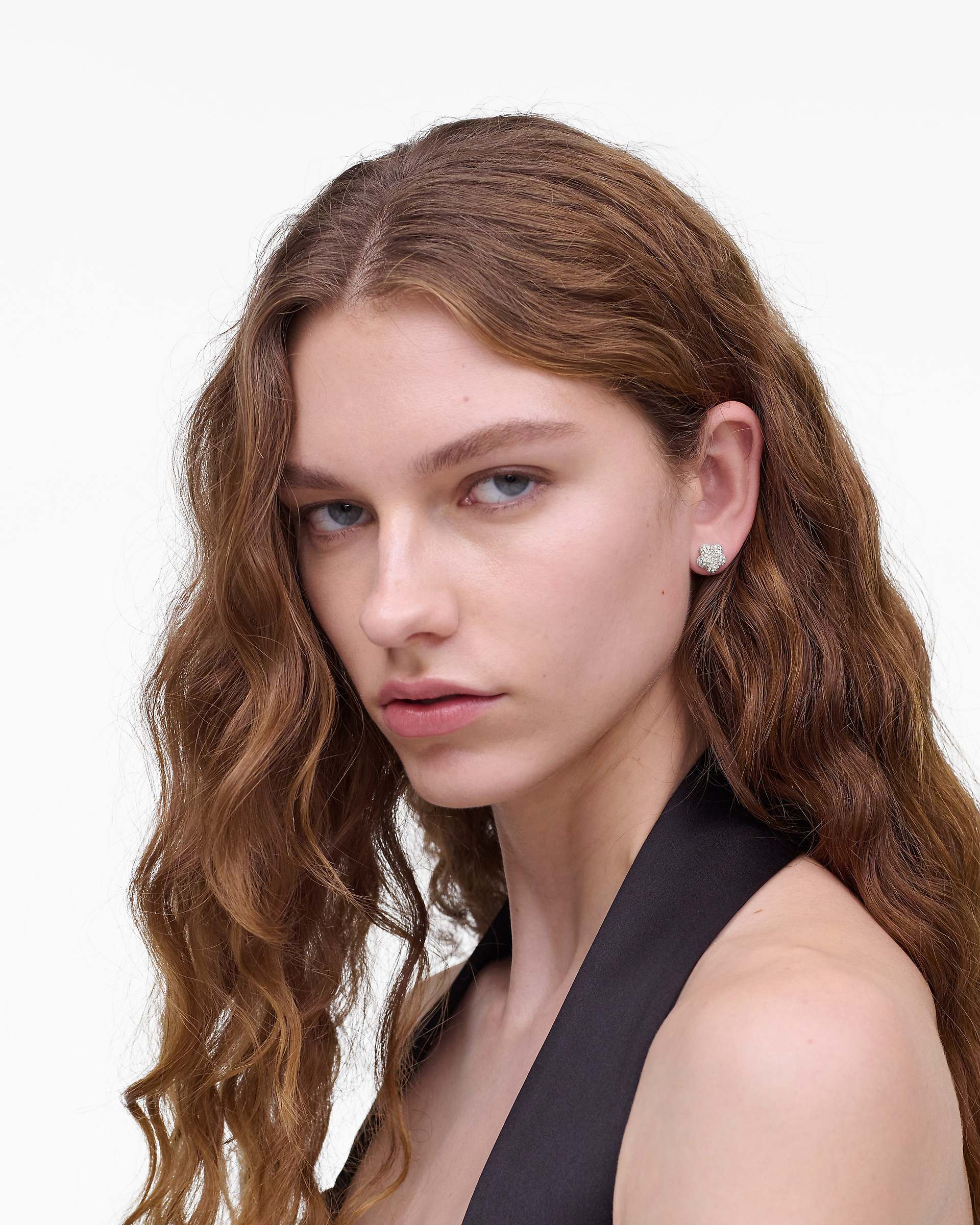 Marc Jacobs Marc Jacobs The Daisy Pave Stud Earrings Silver/Crystal Silver/crystal