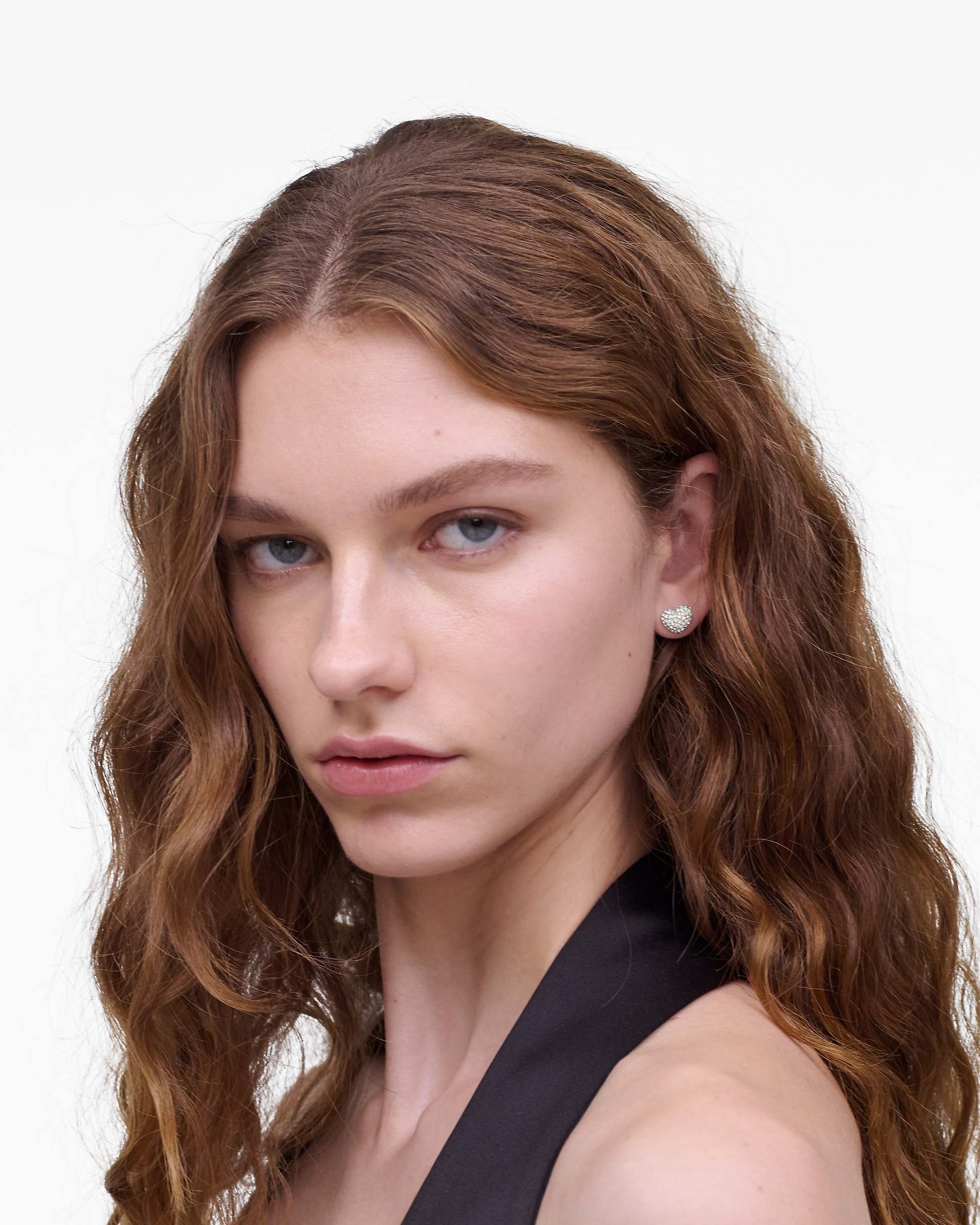 Marc Jacobs Marc Jacobs The Heart Pave Earrings Silver/Crystal Silver/crystal