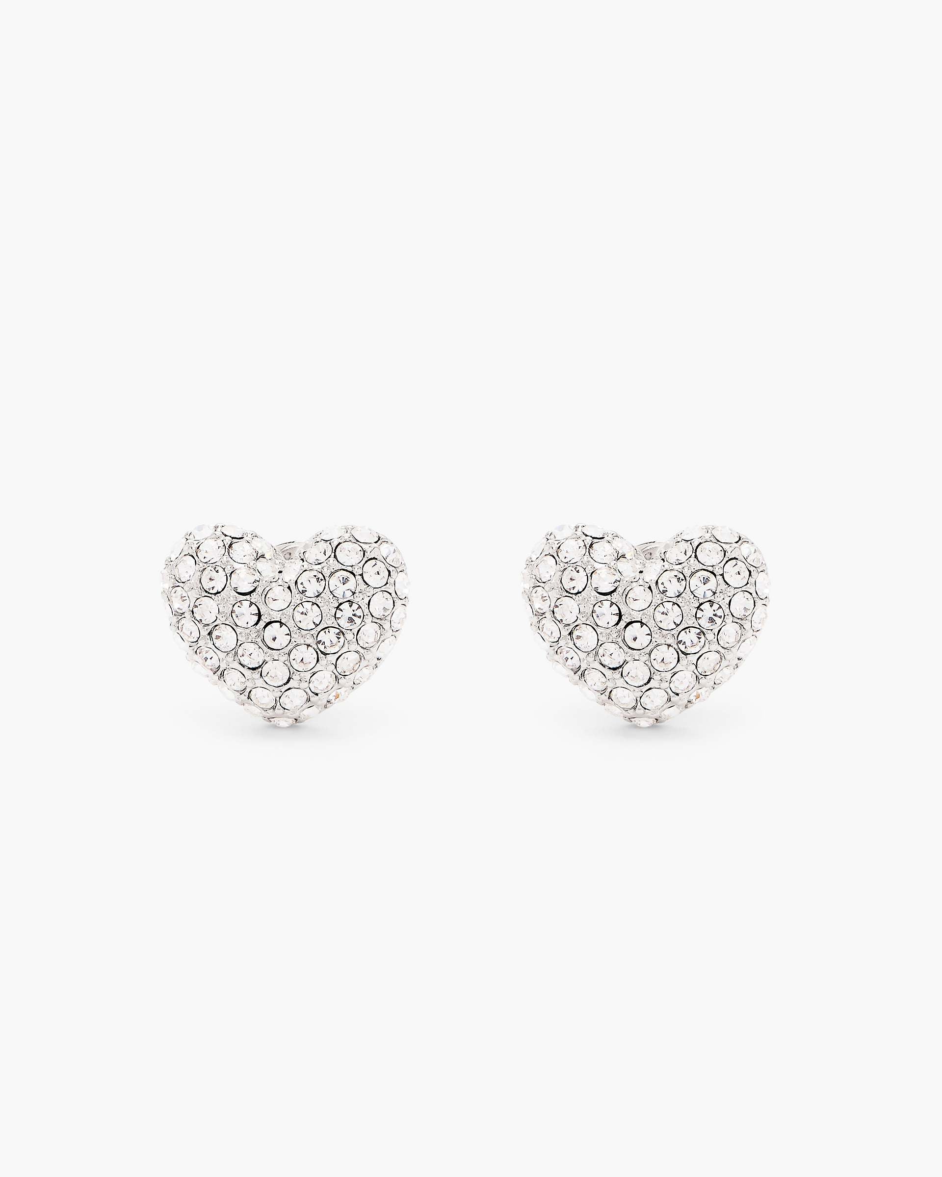 Marc Jacobs Marc Jacobs The Heart Pave Earrings Silver/Crystal Silver/crystal
