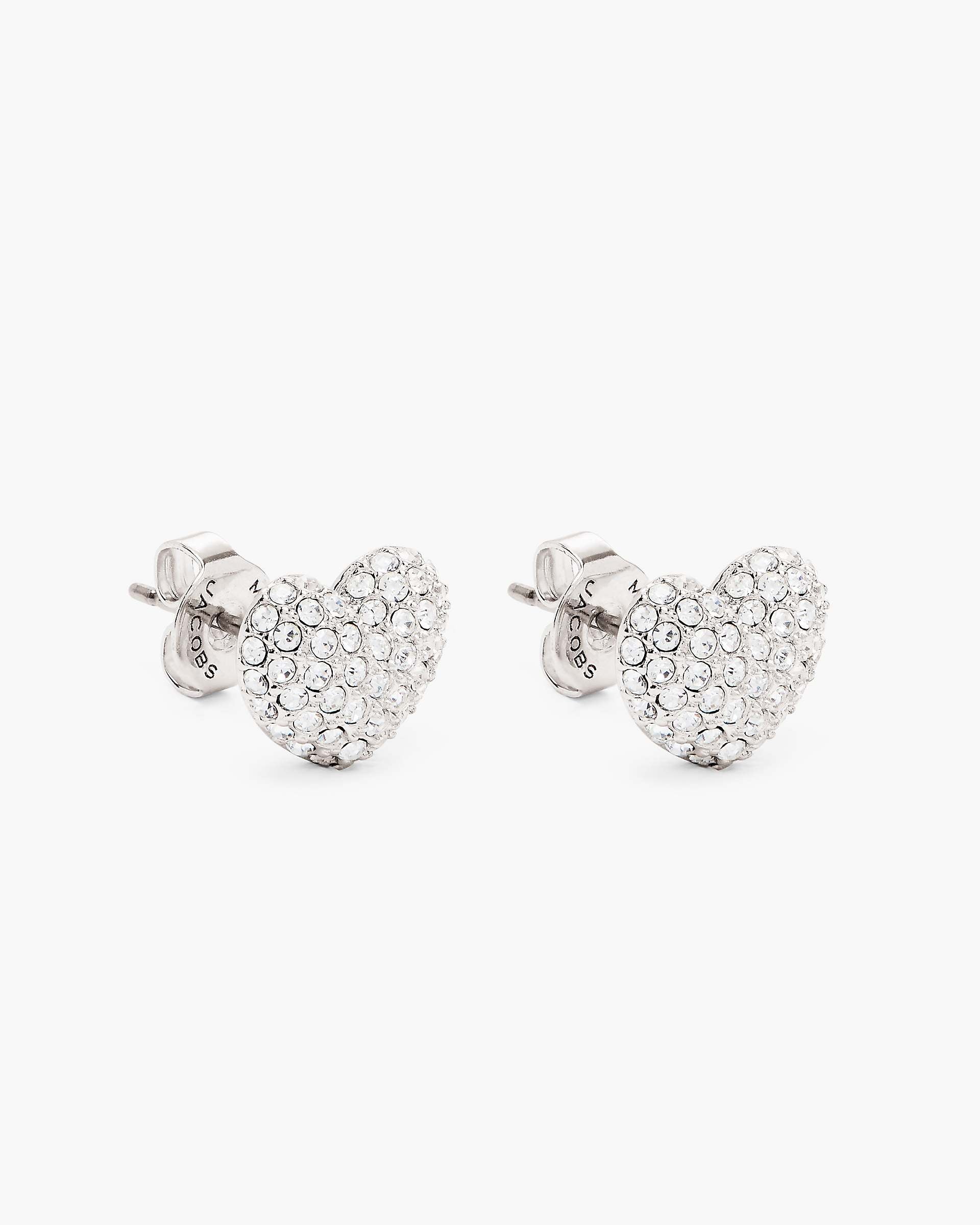 Marc Jacobs Marc Jacobs The Heart Pave Earrings Silver/Crystal Silver/crystal