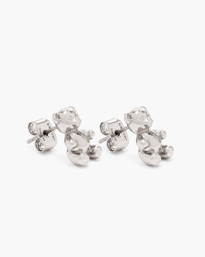 Marc Jacobs Marc Jacobs The Teddy Bear Stud Earrings Light Antique Silver Light Antique Silver