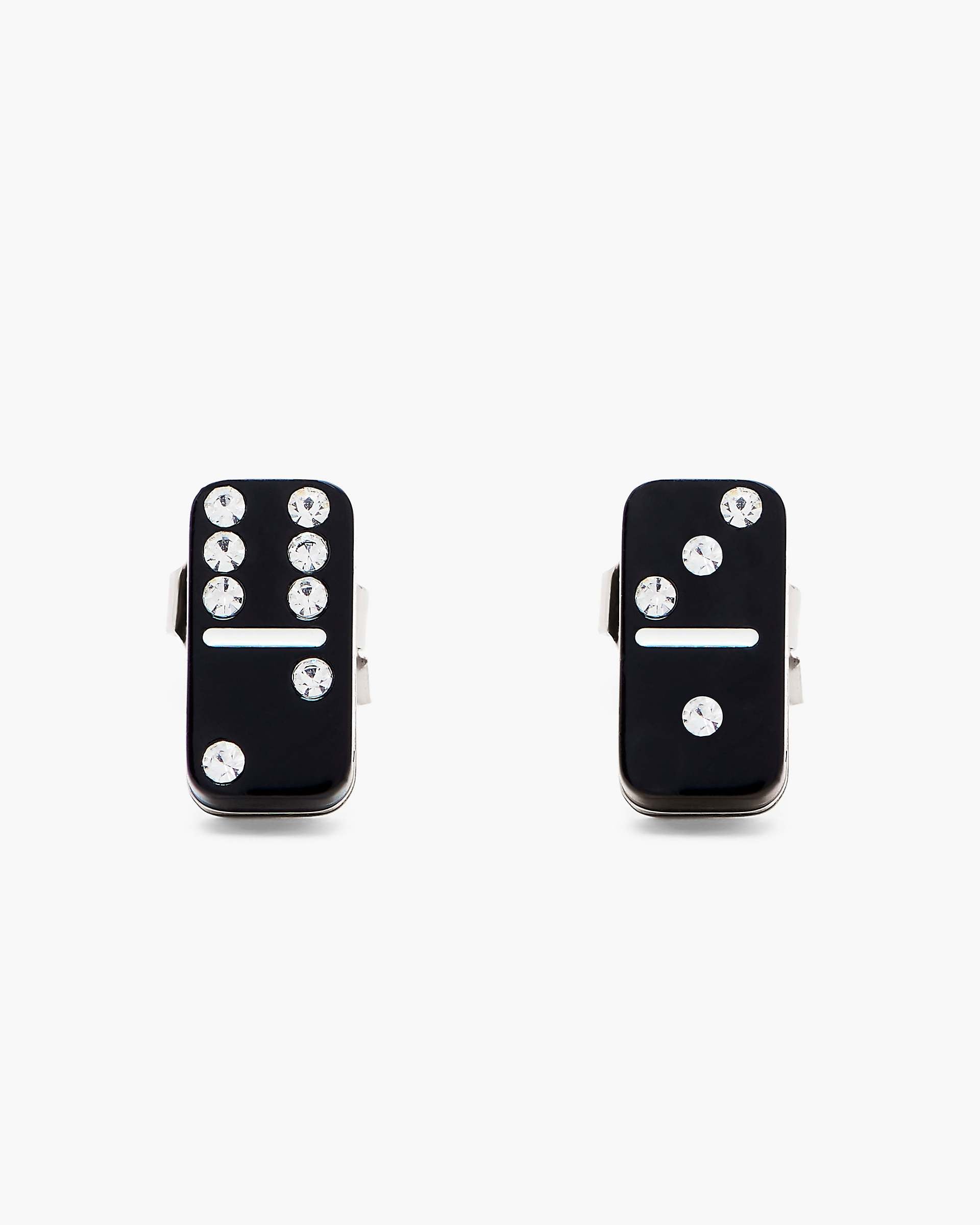 Marc Jacobs Marc Jacobs The Domino Stud Earrings Silver/Black Silver/black