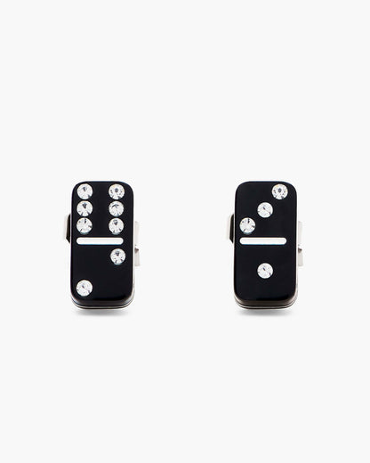 Marc Jacobs Marc Jacobs The Domino Stud Earrings Silver/Black Silver/black
